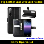 Flip Leather Case with Card Holders Protective For Sony Xperia L4 XQ-AD52 Slim Fit Look